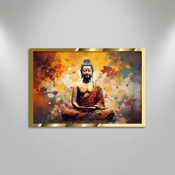 Craftnest_Reflections_Gautam_Buddha_Canvas_Printed_Wall_Decor_Frame_|_30X20_Cm_Spiritual_&_Meditative_Art_For_Home,_Living_Room,_Office,_Ready_To_Hang_|_Positive_Energy_&_Peaceful_Ambience,_Design_10