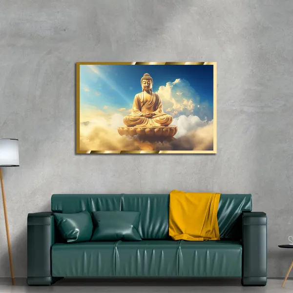 Craftnest_Reflections_Gautam_Buddha_Canvas_Printed_Wall_Decor_Frame_|_30X20_Cm_Spiritual_&_Meditative_Art_For_Home,_Living_Room,_Office,_Ready_To_Hang_|_Positive_Energy_&_Peaceful_Ambience,_Design_1