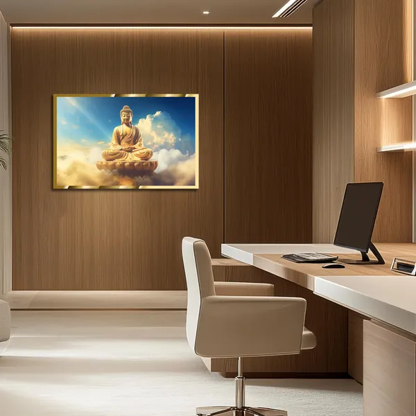 Craftnest_Reflections_Gautam_Buddha_Canvas_Printed_Wall_Decor_Frame_|_30X20_Cm_Spiritual_&_Meditative_Art_For_Home,_Living_Room,_Office,_Ready_To_Hang_|_Positive_Energy_&_Peaceful_Ambience,_Design_1