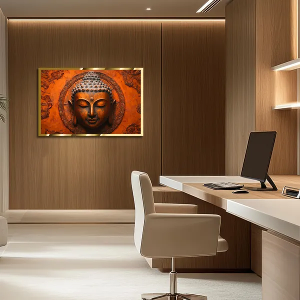 Craftnest_Reflections_Gautam_Buddha_Canvas_Printed_Wall_Decor_Frame_|_30X40_Cm_Spiritual_&_Meditative_Art_For_Home,_Living_Room,_Office,_Ready_To_Hang_|_Positive_Energy_&_Peaceful_Ambience,_Design_9