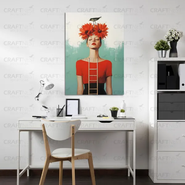 Craftnest_Reflections_Aesthetic_Look_Wall_Decor_Frame_Engineered_Wood_Canvas_Print_Easy_To_Clean_Frame_Ready_To_Hang_Painting_For_Home_Living_Room_Gaming_Room_Without_Front_Mirror