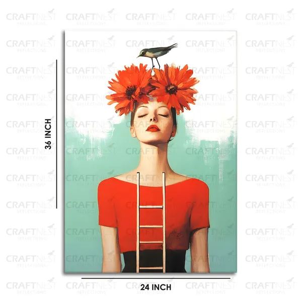 Craftnest_Reflections_Aesthetic_Look_Wall_Decor_Frame_Engineered_Wood_Canvas_Print_Easy_To_Clean_Frame_Ready_To_Hang_Painting_For_Home_Living_Room_Gaming_Room_Without_Front_Mirror