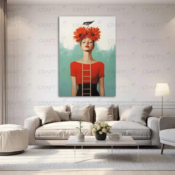 Craftnest_Reflections_Aesthetic_Look_Wall_Decor_Frame_Engineered_Wood_Canvas_Print_Easy_To_Clean_Frame_Ready_To_Hang_Painting_For_Home_Living_Room_Gaming_Room_Without_Front_Mirror