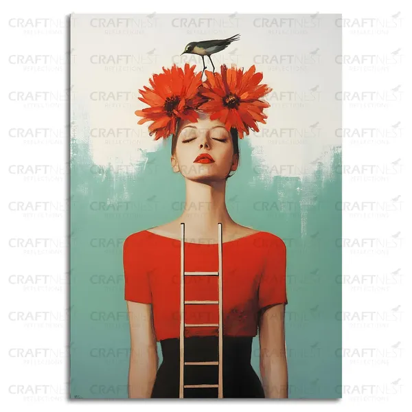 Craftnest_Reflections_Aesthetic_Look_Wall_Decor_Frame_Engineered_Wood_Canvas_Print_Easy_To_Clean_Frame_Ready_To_Hang_Painting_For_Home_Living_Room_Gaming_Room_Without_Front_Mirror
