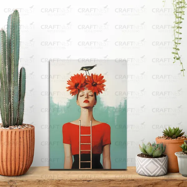 Craftnest_Reflections_Aesthetic_Look_Wall_Decor_Frame_Engineered_Wood_Canvas_Print_Easy_To_Clean_Frame_Ready_To_Hang_Painting_For_Home_Living_Room_Gaming_Room_Without_Front_Mirror