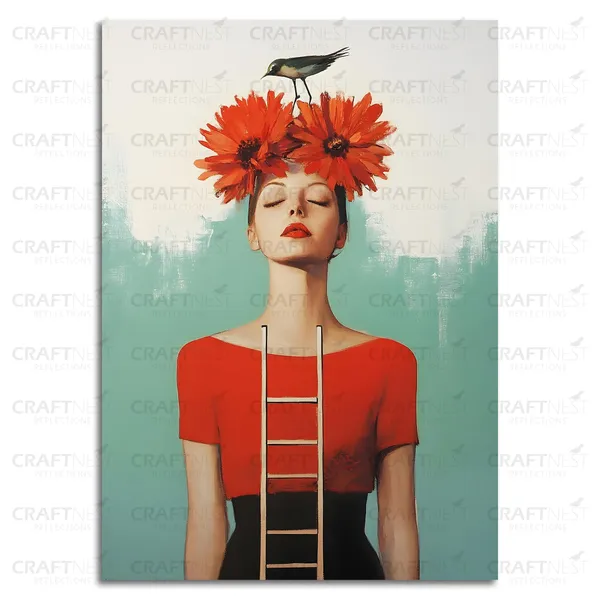 Craftnest_Reflections_Aesthetic_Look_Wall_Decor_Frame_Engineered_Wood_Canvas_Print_Easy_To_Clean_Frame_Ready_To_Hang_Painting_For_Home_Living_Room_Gaming_Room_Without_Front_Mirror