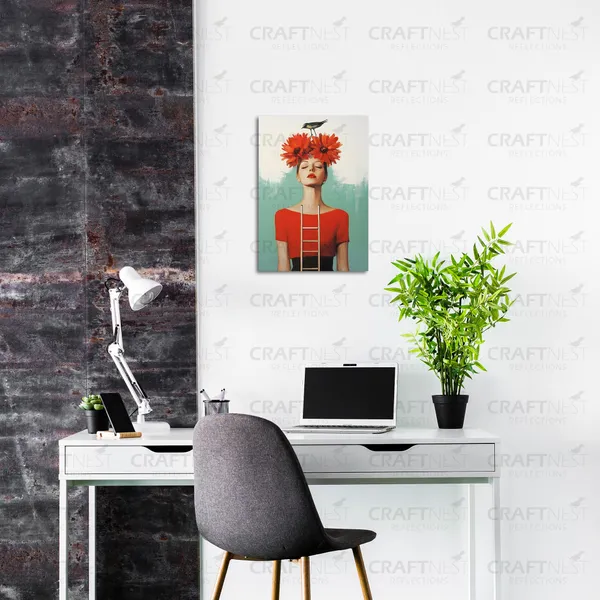 Craftnest_Reflections_Aesthetic_Look_Wall_Decor_Frame_Engineered_Wood_Canvas_Print_Easy_To_Clean_Frame_Ready_To_Hang_Painting_For_Home_Living_Room_Gaming_Room_Without_Front_Mirror