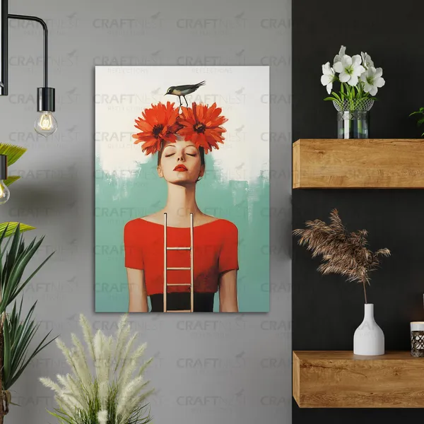 Craftnest_Reflections_Aesthetic_Look_Wall_Decor_Frame_Engineered_Wood_Canvas_Print_Easy_To_Clean_Frame_Ready_To_Hang_Painting_For_Home_Living_Room_Gaming_Room_Without_Front_Mirror