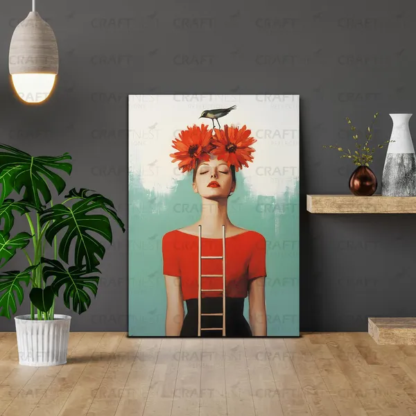 Craftnest_Reflections_Aesthetic_Look_Wall_Decor_Frame_Engineered_Wood_Canvas_Print_Easy_To_Clean_Frame_Ready_To_Hang_Painting_For_Home_Living_Room_Gaming_Room_Without_Front_Mirror