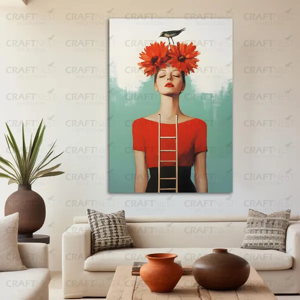Craftnest_Reflections_Aesthetic_Look_Wall_Decor_Frame_Engineered_Wood_Canvas_Print_Easy_To_Clean_Frame_Ready_To_Hang_Painting_For_Home_Living_Room_Gaming_Room_Without_Front_Mirror