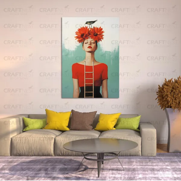 Craftnest_Reflections_Aesthetic_Look_Wall_Decor_Frame_Engineered_Wood_Canvas_Print_Easy_To_Clean_Frame_Ready_To_Hang_Painting_For_Home_Living_Room_Gaming_Room_Without_Front_Mirror