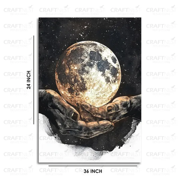 Craftnest_Reflections_Aesthetic_Look_Wall_Decor_Frame_Engineered_Wood_Canvas_Print_Easy_To_Clean_Frame_Ready_To_Hang_Painting_For_Home_Living_Room_Gaming_Room_Without_Front_Mirror