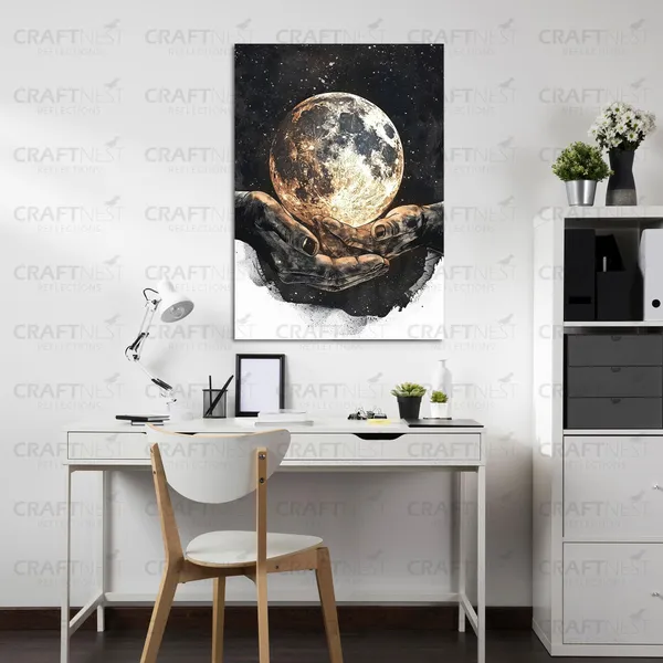 Craftnest_Reflections_Aesthetic_Look_Wall_Decor_Frame_Engineered_Wood_Canvas_Print_Easy_To_Clean_Frame_Ready_To_Hang_Painting_For_Home_Living_Room_Gaming_Room_Without_Front_Mirror