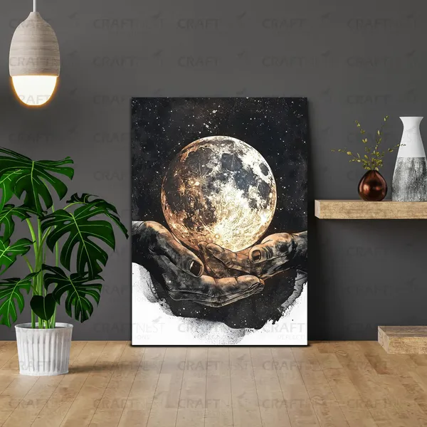 Craftnest_Reflections_Aesthetic_Look_Wall_Decor_Frame_Engineered_Wood_Canvas_Print_Easy_To_Clean_Frame_Ready_To_Hang_Painting_For_Home_Living_Room_Gaming_Room_Without_Front_Mirror