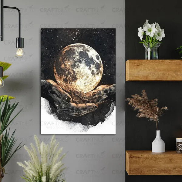 Craftnest_Reflections_Aesthetic_Look_Wall_Decor_Frame_Engineered_Wood_Canvas_Print_Easy_To_Clean_Frame_Ready_To_Hang_Painting_For_Home_Living_Room_Gaming_Room_Without_Front_Mirror
