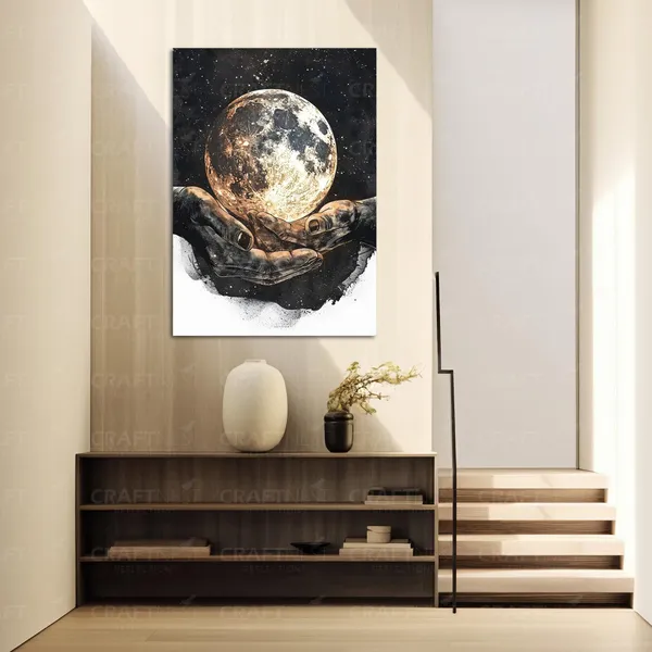 Craftnest_Reflections_Aesthetic_Look_Wall_Decor_Frame_Engineered_Wood_Canvas_Print_Easy_To_Clean_Frame_Ready_To_Hang_Painting_For_Home_Living_Room_Gaming_Room_Without_Front_Mirror