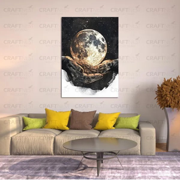 Craftnest_Reflections_Aesthetic_Look_Wall_Decor_Frame_Engineered_Wood_Canvas_Print_Easy_To_Clean_Frame_Ready_To_Hang_Painting_For_Home_Living_Room_Gaming_Room_Without_Front_Mirror