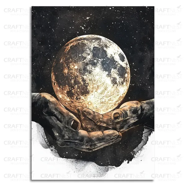 Craftnest_Reflections_Aesthetic_Look_Wall_Decor_Frame_Engineered_Wood_Canvas_Print_Easy_To_Clean_Frame_Ready_To_Hang_Painting_For_Home_Living_Room_Gaming_Room_Without_Front_Mirror