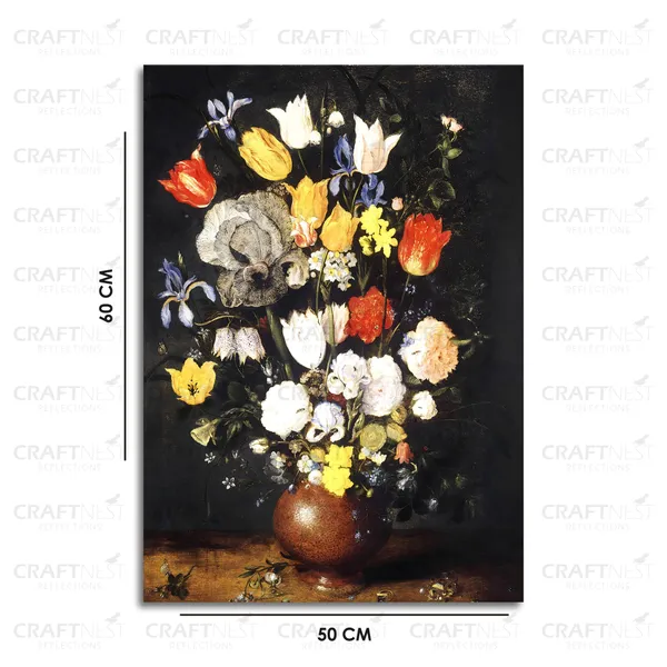 Craftnest_Reflections_Dark_Gothic_Floral_Canvas_Wall_Art_60X50_Cm_Vintage_Still_Life_With_Elegant_Flowers_|_Perfect_For_Any_Space_Aesthetic_Botanical_Artwork_With_Framed_Finish