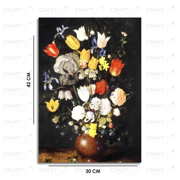 Craftnest_Reflections_Dark_Gothic_Floral_Canvas_Wall_Art_42X30_Cm_Vintage_Still_Life_With_Elegant_Flowers_|_Perfect_For_Any_Space_Aesthetic_Botanical_Artwork_With_Framed_Finish