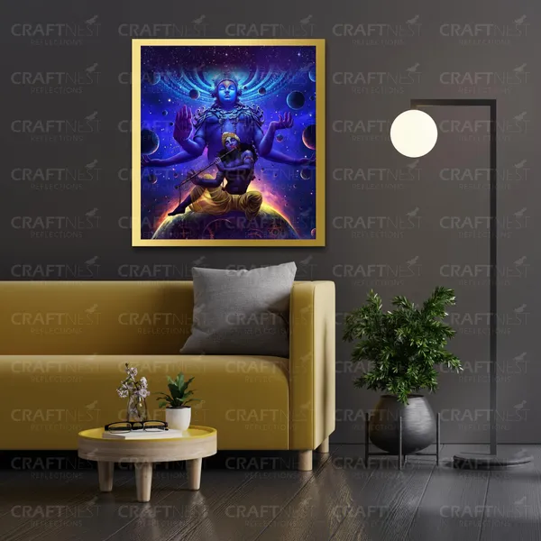 Craftnest_Reflections_Lord_Krishna_Religious_60X50_Cm_Wall_Frame,_Canvas_Printed_Golden_Framed_For_Home_Decor_Spiritual_Lord_For_Office,_Studio,_Bedroom,_Living_Room,_Design_1