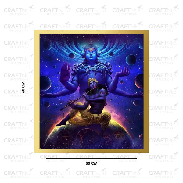 Craftnest_Reflections_Lord_Krishna_Religious_60X50_Cm_Wall_Frame,_Canvas_Printed_Golden_Framed_For_Home_Decor_Spiritual_Lord_For_Office,_Studio,_Bedroom,_Living_Room,_Design_1