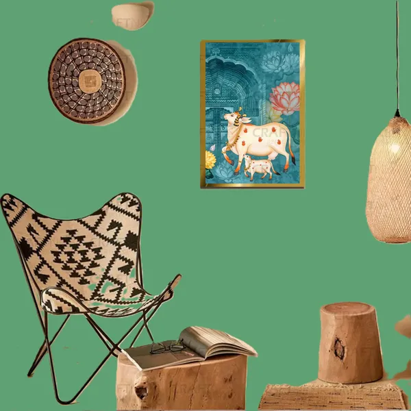 Craftnest_Reflections_Pichwai_Cow_Arttraditional_Paintings_Frame_For_Home_Decor_|_Engineered_Wood_Ready_To_Hang_Frame_With_Back_Hook_Spirituals_Canvas_Painting_For_Living_Room