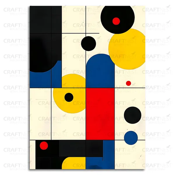 Craftnest_Reflections_Modern_Art_Wall_Hanging_Frame_-_30X20_Cm_Painting_For_Living_Room_Large_Size_With_Frames_For_Home,_Office_|_Engineered_Wood_Base_Canvas_Print_Wall_Decor_A4_Size_|_Bedroom,_Gift