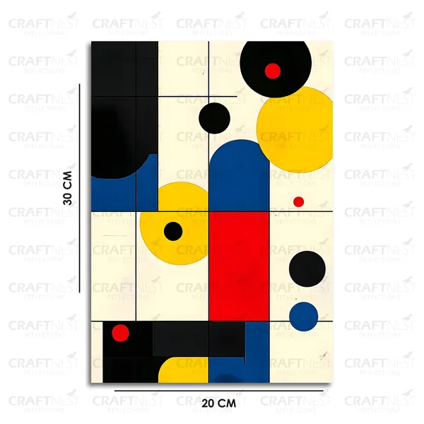 Craftnest_Reflections_Modern_Art_Wall_Hanging_Frame_-_30X20_Cm_Painting_For_Living_Room_Large_Size_With_Frames_For_Home,_Office_|_Engineered_Wood_Base_Canvas_Print_Wall_Decor_A4_Size_|_Bedroom,_Gift