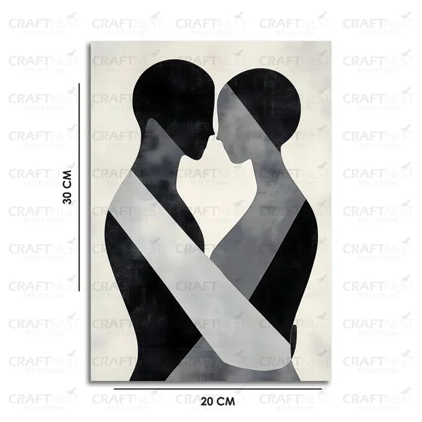 Craftnest_Reflections_Modern_Art_Wall_Hanging_Frame_-_30X20_Cm_Painting_For_Living_Room_Large_Size_With_Frames_For_Home,_Office_|_Engineered_Wood_Base_Canvas_Print_Wall_Decor_A4_Size_|_Bedroom,_Gift