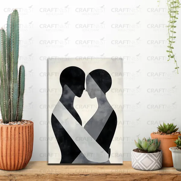 Craftnest_Reflections_Modern_Art_Wall_Hanging_Frame_-_30X20_Cm_Painting_For_Living_Room_Large_Size_With_Frames_For_Home,_Office_|_Engineered_Wood_Base_Canvas_Print_Wall_Decor_A4_Size_|_Bedroom,_Gift