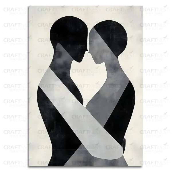 Craftnest_Reflections_Modern_Art_Wall_Hanging_Frame_-_30X20_Cm_Painting_For_Living_Room_Large_Size_With_Frames_For_Home,_Office_|_Engineered_Wood_Base_Canvas_Print_Wall_Decor_A4_Size_|_Bedroom,_Gift