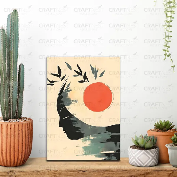 Craftnest_Reflections_Modern_Art_Wall_Hanging_Frame_-_30X20_Cm_Painting_For_Living_Room_Large_Size_With_Frames_For_Home,_Office_|_Engineered_Wood_Base_Canvas_Print_Wall_Decor_A4_Size_|_Bedroom,_Gift