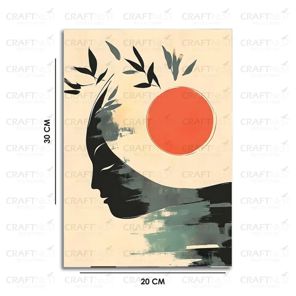 Craftnest_Reflections_Modern_Art_Wall_Hanging_Frame_-_30X20_Cm_Painting_For_Living_Room_Large_Size_With_Frames_For_Home,_Office_|_Engineered_Wood_Base_Canvas_Print_Wall_Decor_A4_Size_|_Bedroom,_Gift