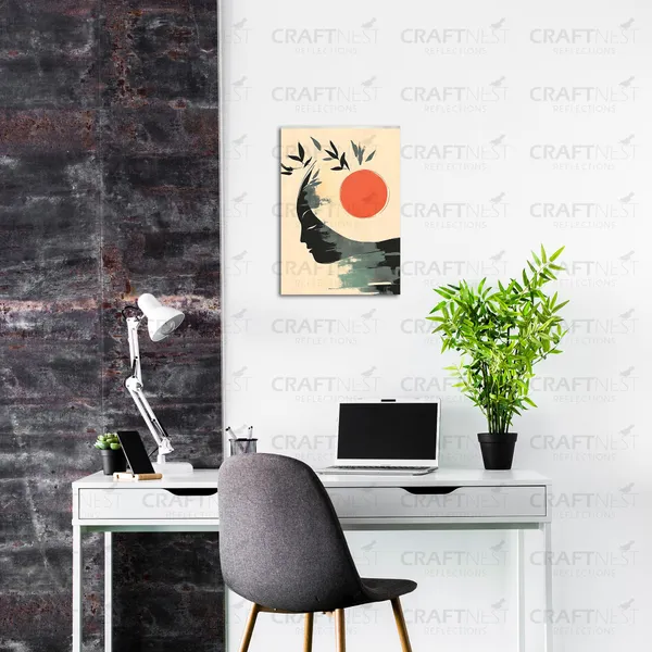 Craftnest_Reflections_Modern_Art_Wall_Hanging_Frame_-_30X20_Cm_Painting_For_Living_Room_Large_Size_With_Frames_For_Home,_Office_|_Engineered_Wood_Base_Canvas_Print_Wall_Decor_A4_Size_|_Bedroom,_Gift