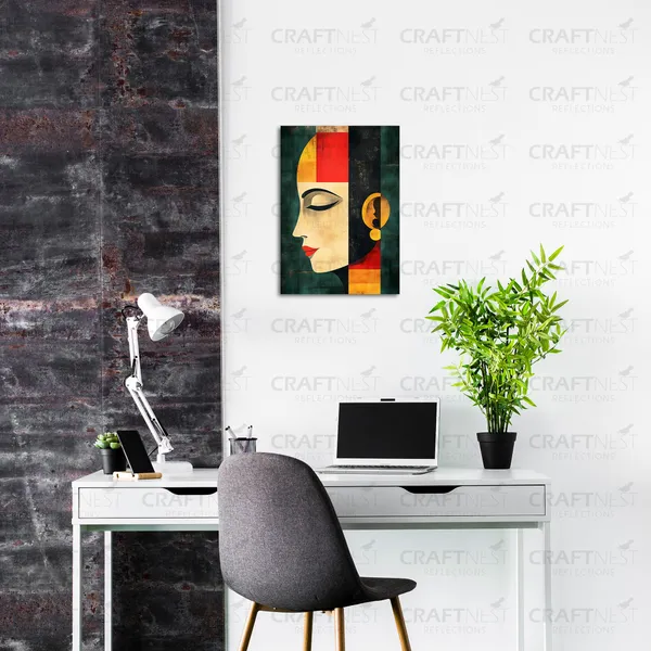 Craftnest_Reflections_Modern_Art_Wall_Hanging_Frame_-_30X20_Cm_Painting_For_Living_Room_Large_Size_With_Frames_For_Home,_Office_|_Engineered_Wood_Base_Canvas_Print_Wall_Decor_A4_Size_|_Bedroom,_Gift