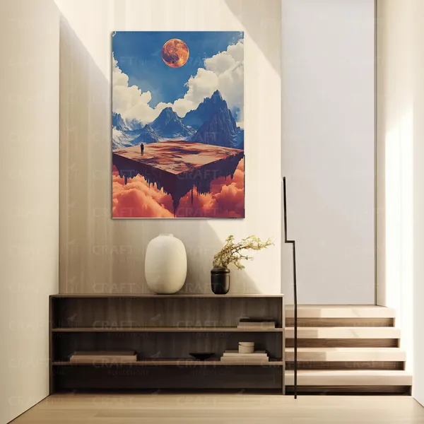 Craftnest_Reflections_Modern_Art_Wall_Hanging_Frame_Painting_For_Living_Room_Large_Size_With_Frames_For_Home,_Office_|_Engineered_Wood_Base_Canvas_Print_Wall_Decor_A4_Size_|_Bedroom,_Gift