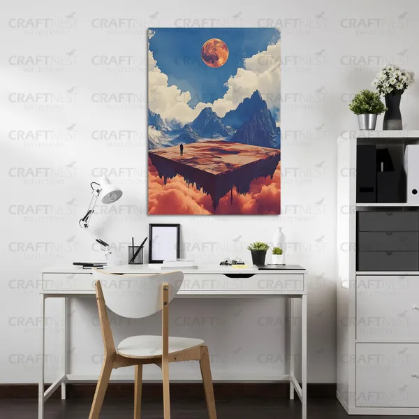 Craftnest_Reflection_Modern_Art_Wall_Hanging_Frame_Painting_For_Living_Room_Large_Size_With_Frames_For_Home_Office_Engineered_Wood_Base_Canvas_Print_Wall_Decor_Bedroom_Gift