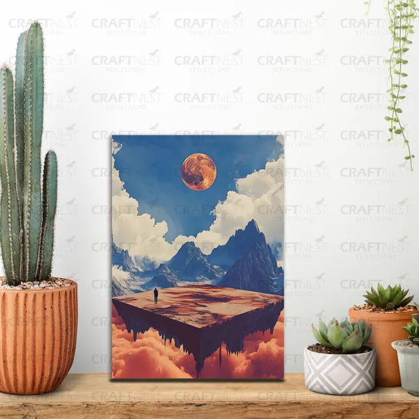 Craftnest_Reflections_Modern_Art_Wall_Hanging_Frame_-_30X20_Cm_Painting_For_Living_Room_Large_Size_With_Frames_For_Home,_Office_|_Engineered_Wood_Base_Canvas_Print_Wall_Decor_A4_Size_|_Bedroom,_Gift