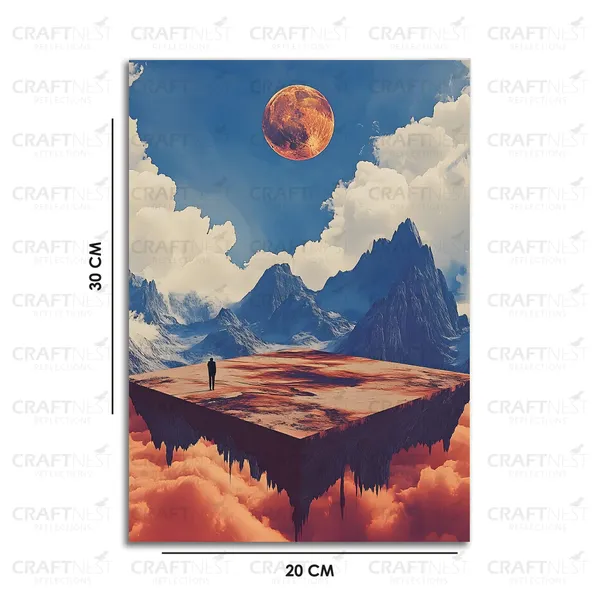 Craftnest_Reflections_Modern_Art_Wall_Hanging_Frame_-_30X20_Cm_Painting_For_Living_Room_Large_Size_With_Frames_For_Home,_Office_|_Engineered_Wood_Base_Canvas_Print_Wall_Decor_A4_Size_|_Bedroom,_Gift