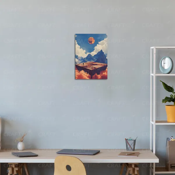 Craftnest_Reflections_Modern_Art_Wall_Hanging_Frame_-_30X20_Cm_Painting_For_Living_Room_Large_Size_With_Frames_For_Home,_Office_|_Engineered_Wood_Base_Canvas_Print_Wall_Decor_A4_Size_|_Bedroom,_Gift