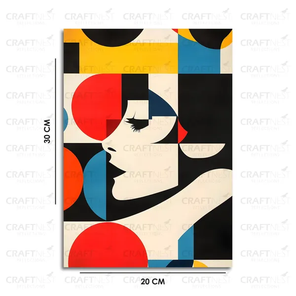 Craftnest_Reflections_Modern_Art_Wall_Hanging_Frame_-_30X20_Cm_Painting_For_Living_Room_Large_Size_With_Frames_For_Home,_Office_|_Engineered_Wood_Base_Canvas_Print_Wall_Decor_A4_Size_|_Bedroom,_Gift
