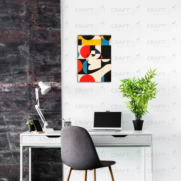 Craftnest_Reflections_Modern_Art_Wall_Hanging_Frame_-_30X20_Cm_Painting_For_Living_Room_Large_Size_With_Frames_For_Home,_Office_|_Engineered_Wood_Base_Canvas_Print_Wall_Decor_A4_Size_|_Bedroom,_Gift