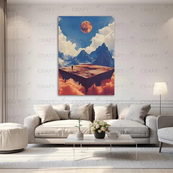 Craftnest_Reflection_Modern_Art_Wall_Hanging_Frame_Painting_For_Living_Room_Large_Size_With_Frames_For_Home_Office_Engineered_Wood_Base_Canvas_Print_Wall_Decor_Bedroom_Gift
