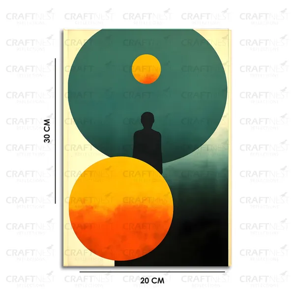 Craftnest_Reflections_Modern_Art_Wall_Hanging_Frame_-_30X20_Cm_Painting_For_Living_Room_Large_Size_With_Frames_For_Home,_Office_|_Engineered_Wood_Base_Canvas_Print_Wall_Decor_A4_Size_|_Bedroom,_Gift