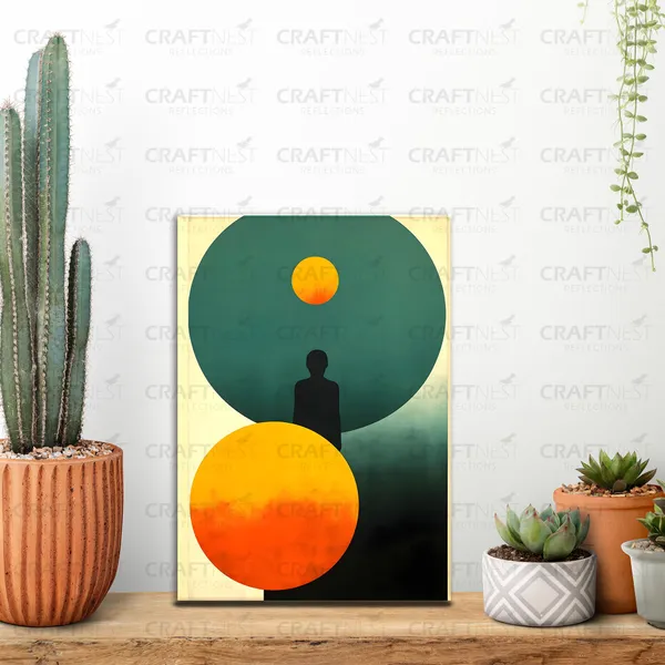 Craftnest_Reflections_Modern_Art_Wall_Hanging_Frame_-_30X20_Cm_Painting_For_Living_Room_Large_Size_With_Frames_For_Home,_Office_|_Engineered_Wood_Base_Canvas_Print_Wall_Decor_A4_Size_|_Bedroom,_Gift