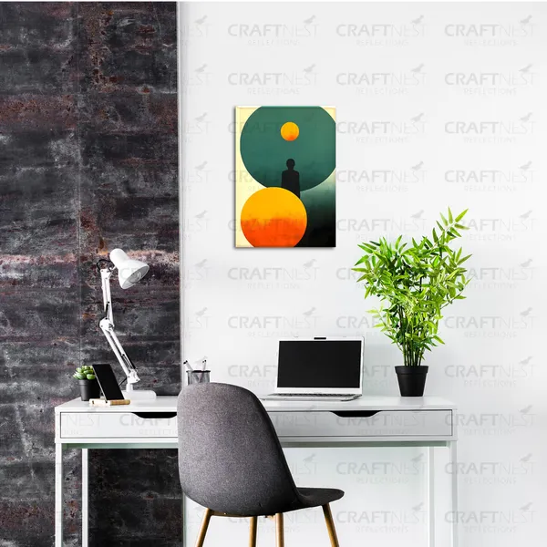 Craftnest_Reflections_Modern_Art_Wall_Hanging_Frame_-_30X20_Cm_Painting_For_Living_Room_Large_Size_With_Frames_For_Home,_Office_|_Engineered_Wood_Base_Canvas_Print_Wall_Decor_A4_Size_|_Bedroom,_Gift