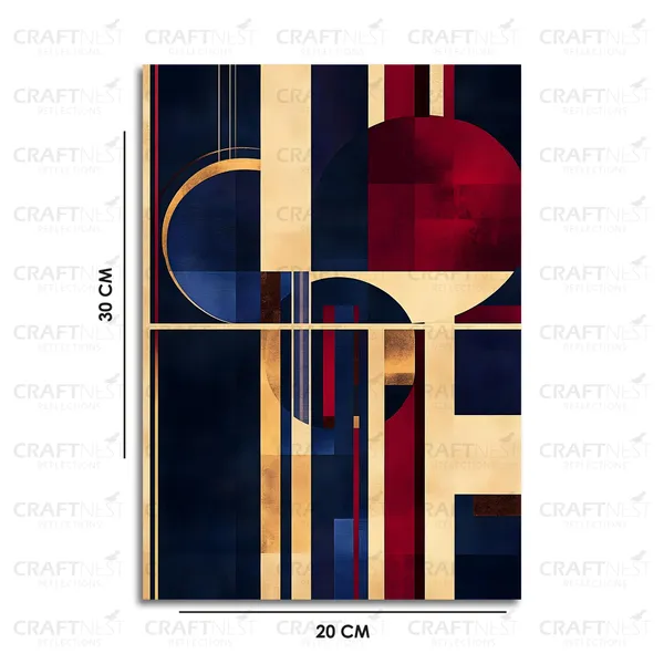 Craftnest_Reflections_Modern_Art_Wall_Hanging_Frame_-_30X20_Cm_Painting_For_Living_Room_Large_Size_With_Frames_For_Home,_Office_|_Engineered_Wood_Base_Canvas_Print_Wall_Decor_A4_Size_|_Bedroom,_Gift