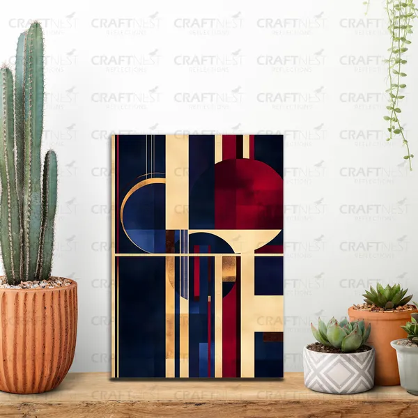 Craftnest_Reflections_Modern_Art_Wall_Hanging_Frame_-_30X20_Cm_Painting_For_Living_Room_Large_Size_With_Frames_For_Home,_Office_|_Engineered_Wood_Base_Canvas_Print_Wall_Decor_A4_Size_|_Bedroom,_Gift