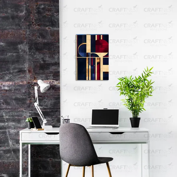 Craftnest_Reflections_Modern_Art_Wall_Hanging_Frame_-_30X20_Cm_Painting_For_Living_Room_Large_Size_With_Frames_For_Home,_Office_|_Engineered_Wood_Base_Canvas_Print_Wall_Decor_A4_Size_|_Bedroom,_Gift
